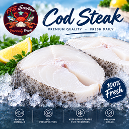 Cod Fish Steak Cut (300g +/-)
