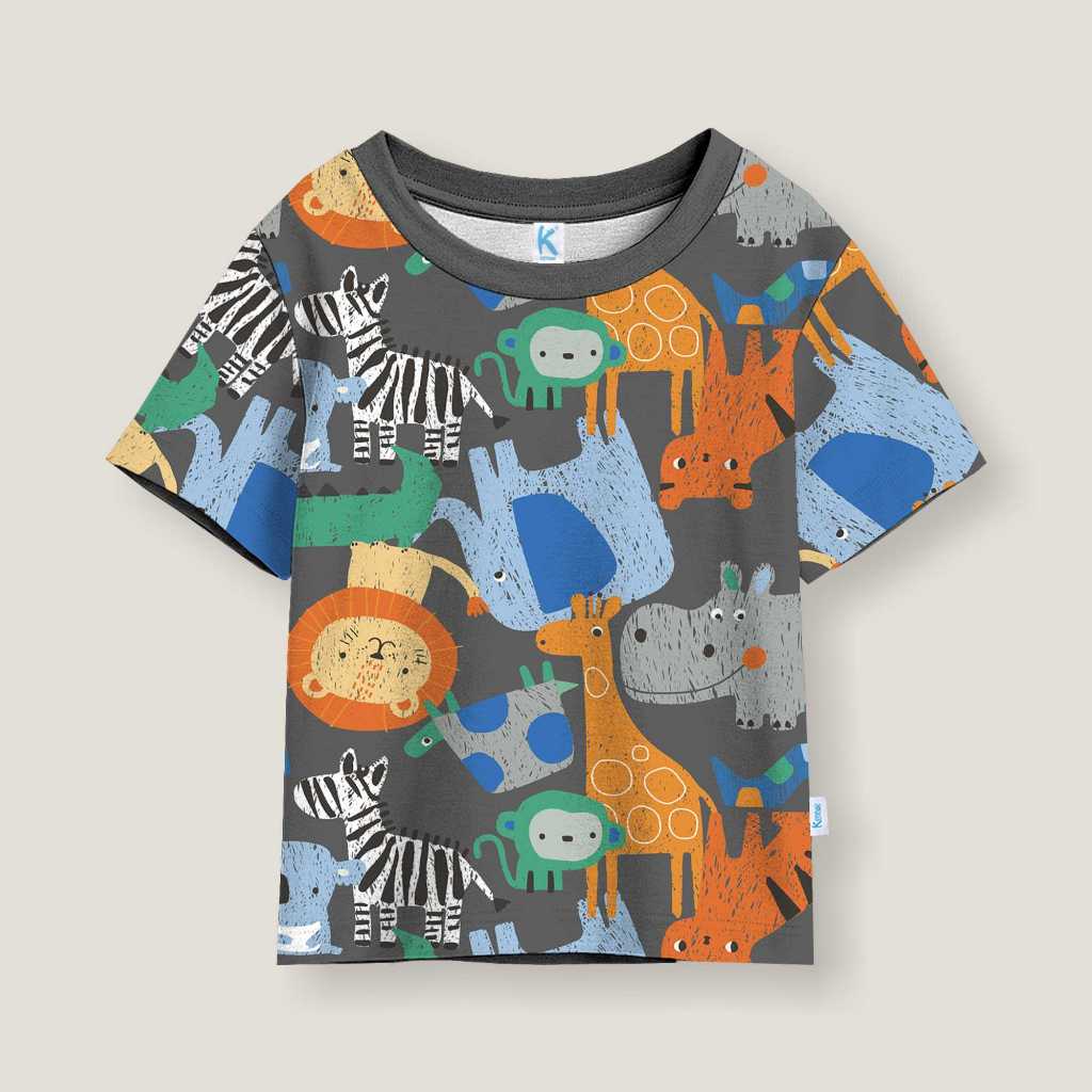 KAOS ATASAN ANIMAL IN ZOO OLD GREY