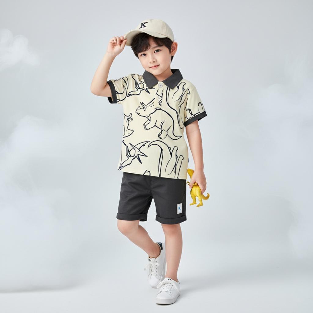 SETELAN COMBI WANGKI X CHINO DINO COLONY IVORY