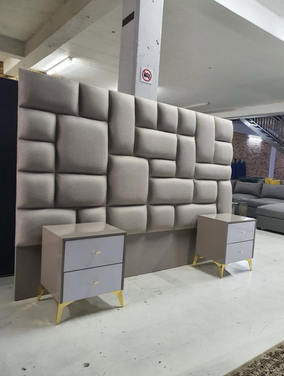 Headboard and pedestals