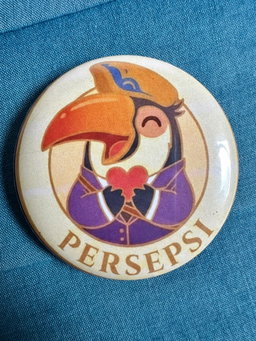 YELLOW BUTTON BADGE 