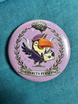 PURPLE BUTTON BADGE