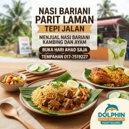 NASI BARIANI PARIT LAMAN TEPI JALAN BUKA HARI AHAD SAJA TEMPAHAN 017-7519227
