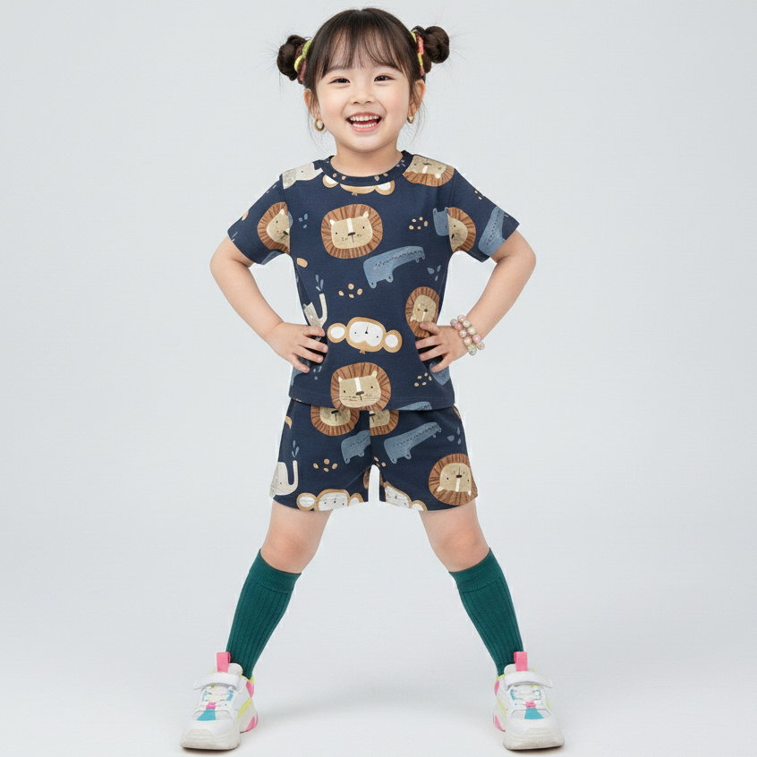 SETELAN PENDEK WILD JUNGLE ROYAL BLUE