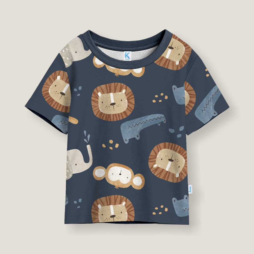 KAOS ATASAN WILD JUNGLE ROYAL BLUE