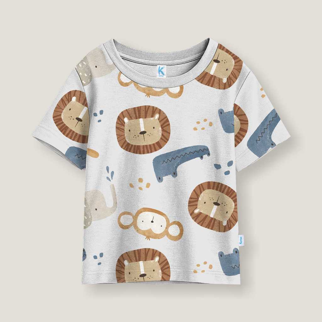 KAOS ATASAN WILD JUNGLE WHITE