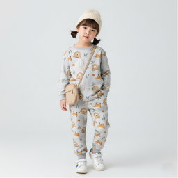 SETELAN PANJANG CUTE HEAD ANIMAL WHITE