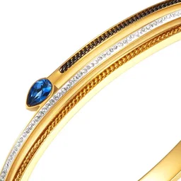 Bracelete Chiara Com Pedra Azul