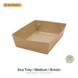 Eco Tray / Medium / Brown (RM0.1274/pc)