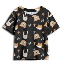KAOS ATASAN CUTE HEAD ANIMAL BLACK