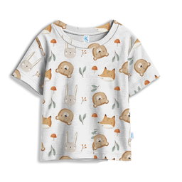KAOS ATASAN CUTE HEAD ANIMAL WHITE