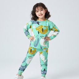 SETELAN PANJANG SHARK IN SEA MINT