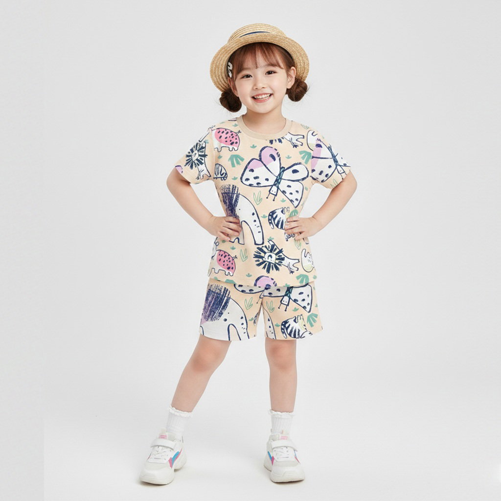 SETELAN PENDEK AFRICA CUTE CREAM