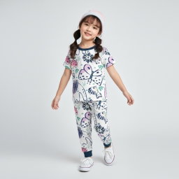 SETELAN JUMBA AFRICA CUTE WHITE RIB ROYAL BLUE