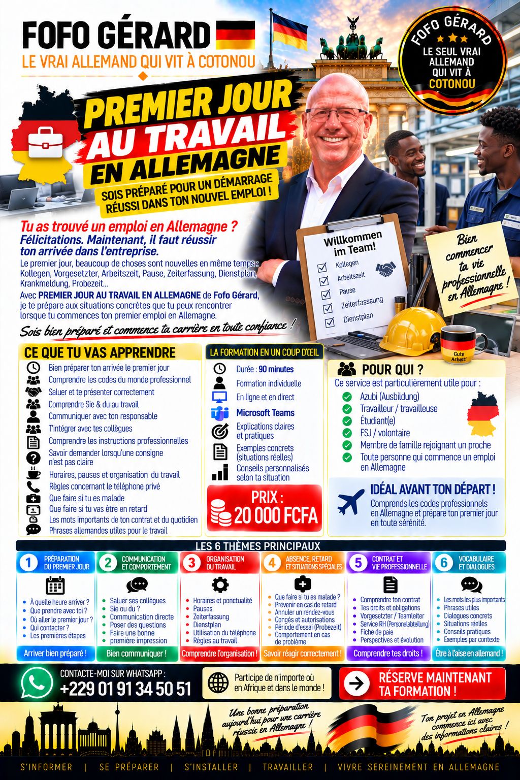 Premier jour au travail en Allemagne