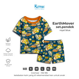 SETELAN PENDEK EARTHMOVER ROYAL BLUE