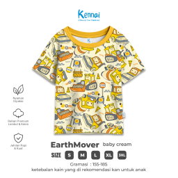KAOS ATASAN EARTHMOVER BABY CREAM