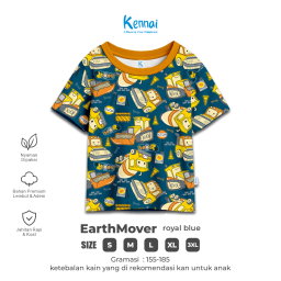 KAOS ATASAN EARTHMOVER ROYAL BLUE