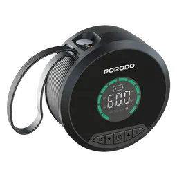 Porodo SparkOne 8000mAh Power Bank Jump Starter with Tire Inflator - Black
