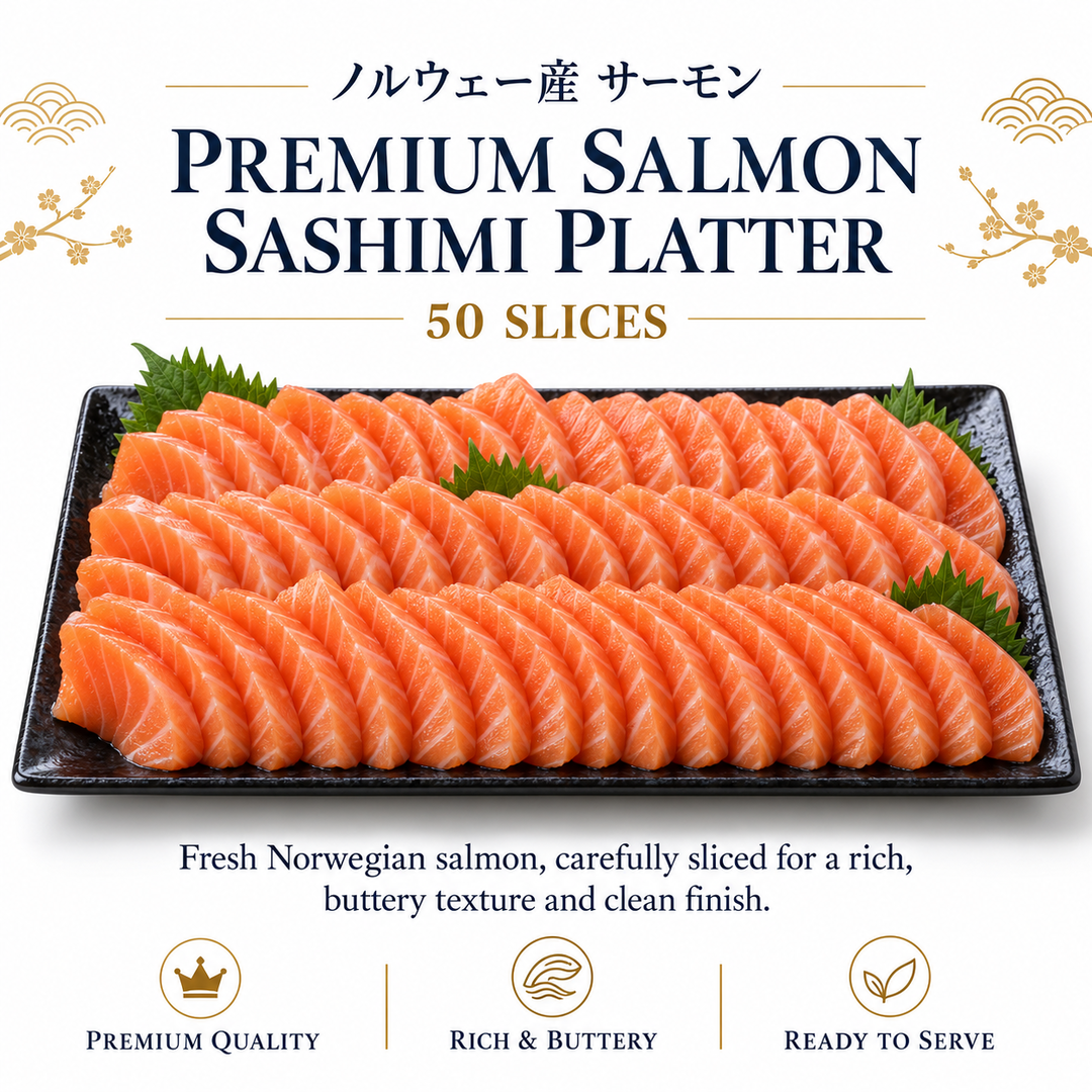 Salmon Sashimi Platter — 50 Slices ノルウェー産 サーモン