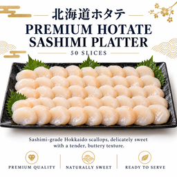 Premium Hokkaido Hotate Sashimi Platter — 50 Slices 北海道ホタテ