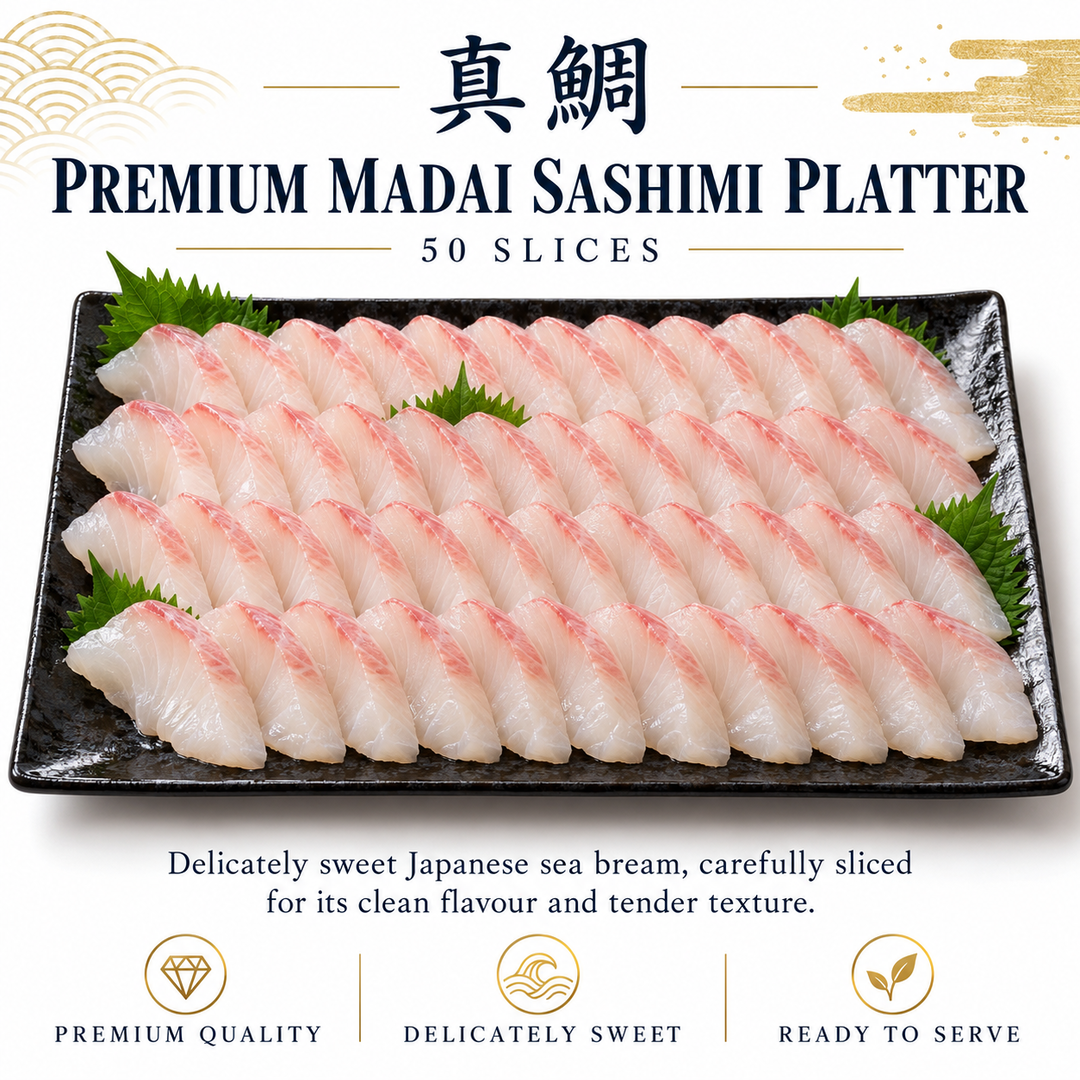 Premium Madai Sashimi Platter — 50 Slices 真鯛