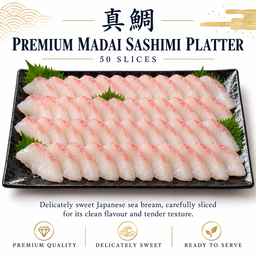 Premium Madai Sashimi Platter — 50 Slices 真鯛