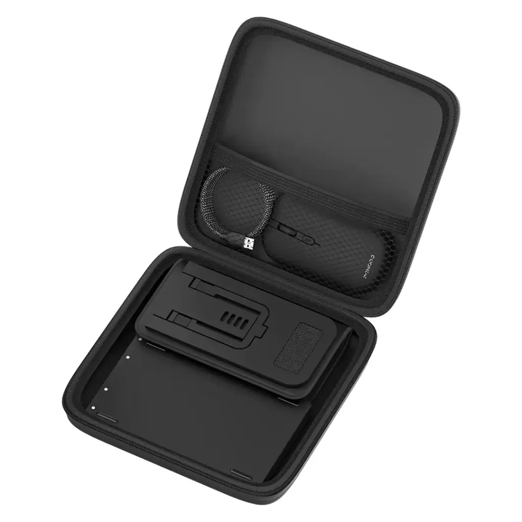 Porodo 6-In-1 Keyboard & Mouse Set Magnetic Cable, Phone Stand & Travel Case