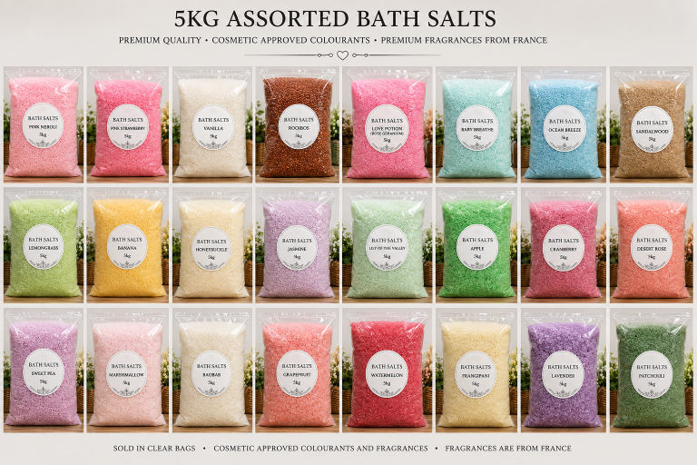 5kg Bulk Bath Salts - Assorted