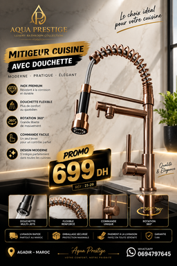 MITIGEUR CUISINE AVEC DOUCHETTE
