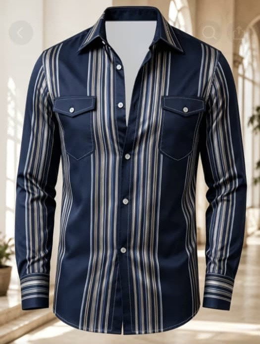 Men long sleeve business shirt _0