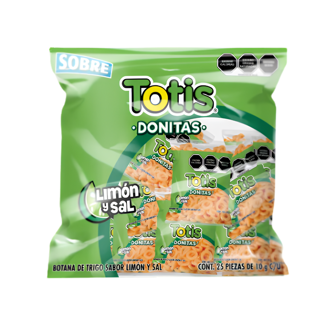 DONITAS SAL Y LIMON SOBRE 10G TOTIS BSA C/25 PZS