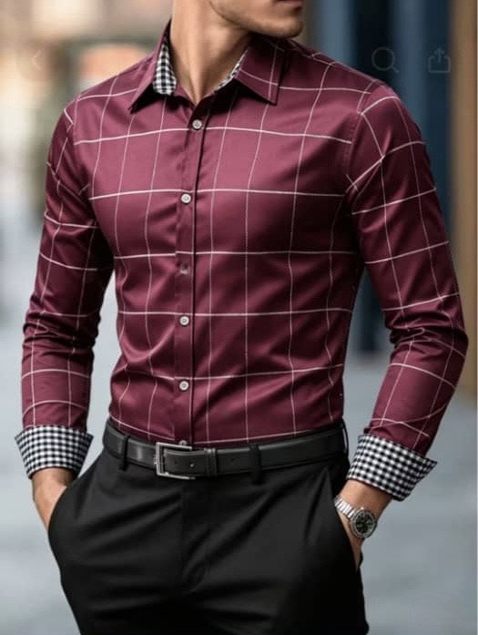 Men business long sleeve shirt 