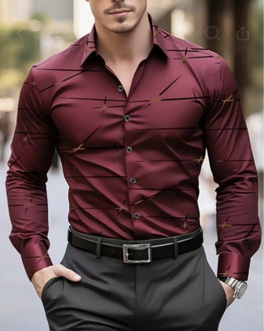 Men business long sleeve shirt _0