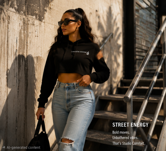 CROPPED COMFORT HOODIE