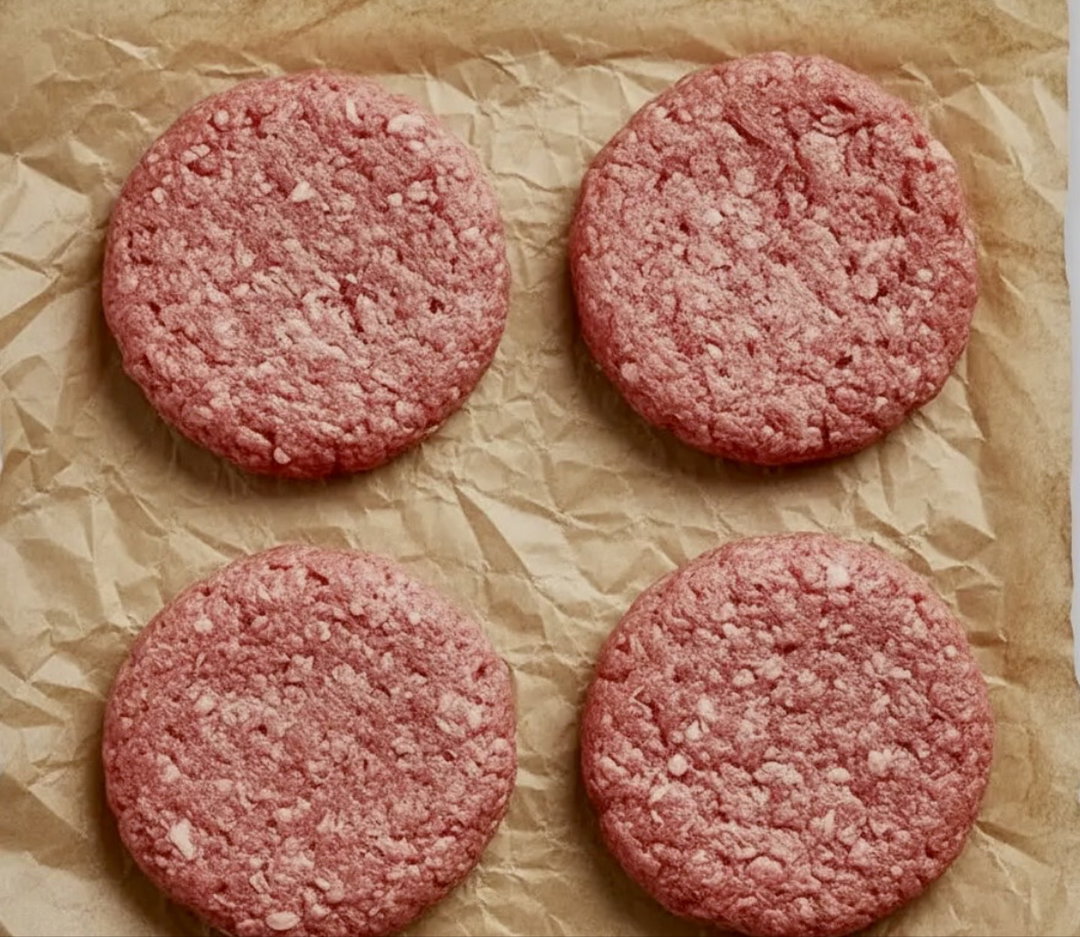 Beef burger stuffed with cheese
