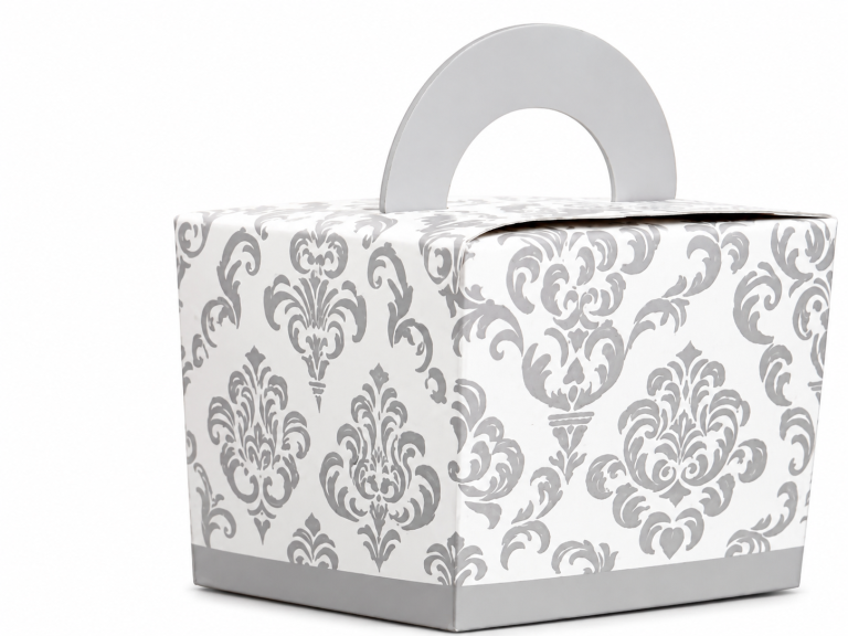 Damask Gift Boxes with Handle