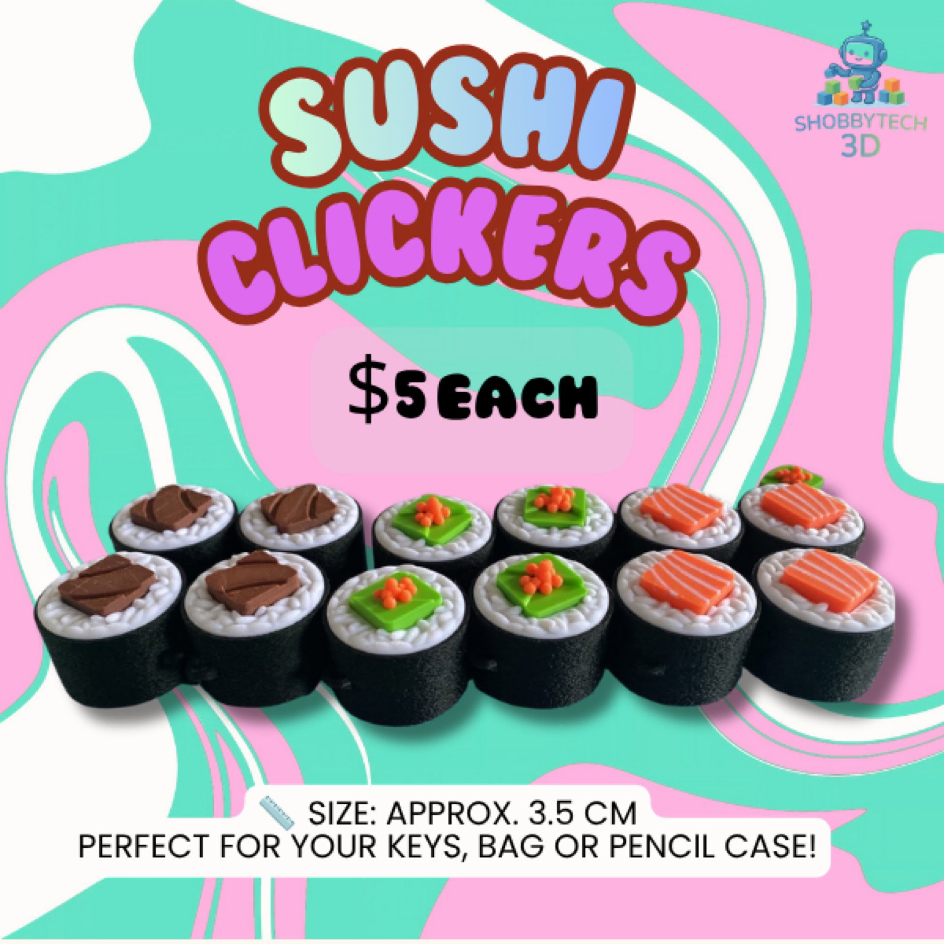 Sushi clickers + Keyring_0