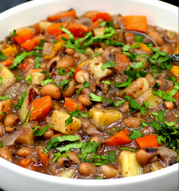 Black-Eyed Peas & Veg Island Stew- [Vegan sp]
