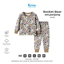 SETELAN PANJANG ROCKET BEAR WHITE