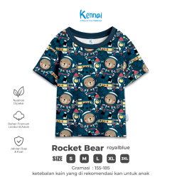 KAOS ATASAN ROCKET BEAR ROYAL BLUE