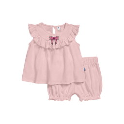 SETELAN PENDEK DRESS ANAK PEONY PINK