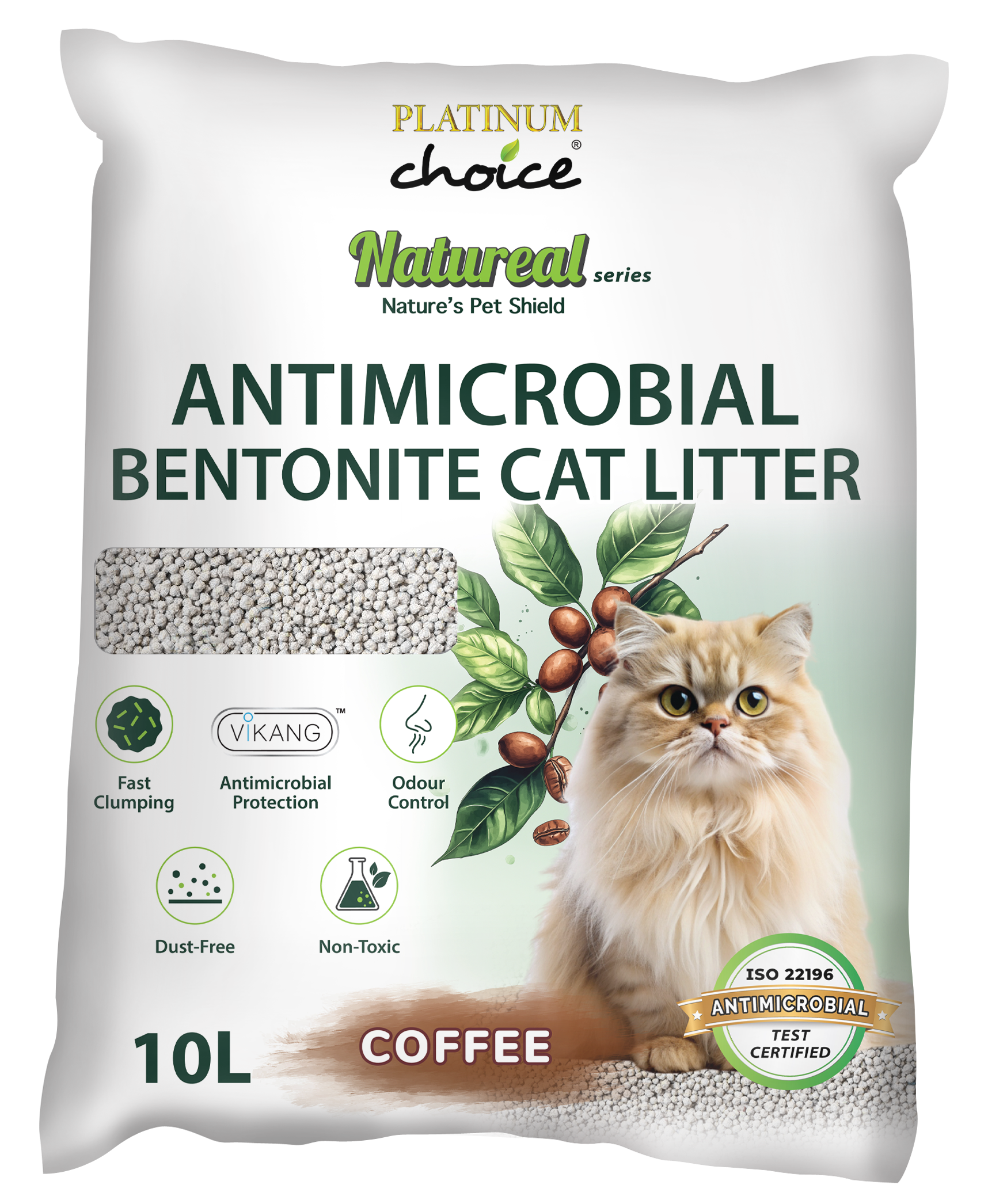 Platinum Choice Natureal Antimicrobial Bentonite Cat Litter 10L Range_2