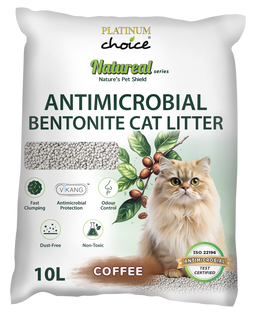 Platinum Choice Natureal Antimicrobial Bentonite Cat Litter 10L Range