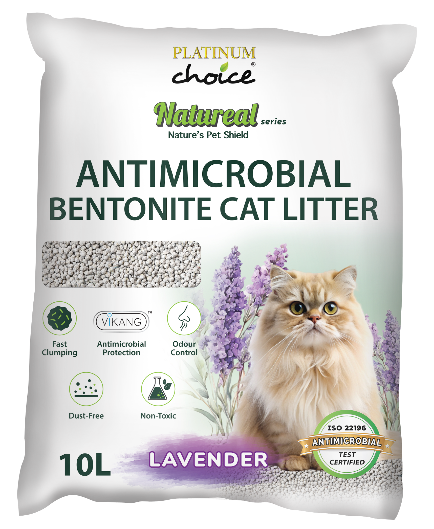 Platinum Choice Natureal Antimicrobial Bentonite Cat Litter 10L Range_3