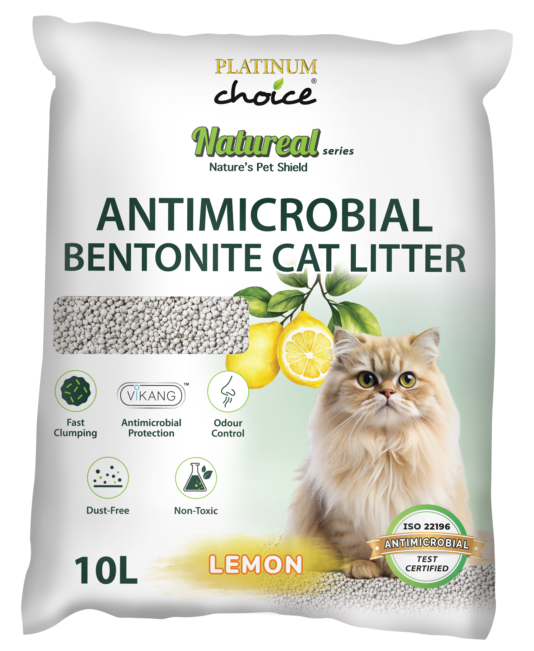 Platinum Choice Natureal Antimicrobial Bentonite Cat Litter 10L Range_4
