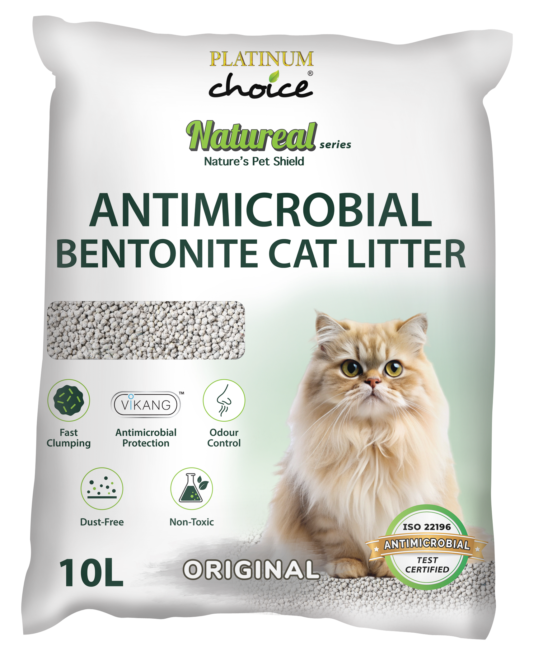 Platinum Choice Natureal Antimicrobial Bentonite Cat Litter 10L Range_5
