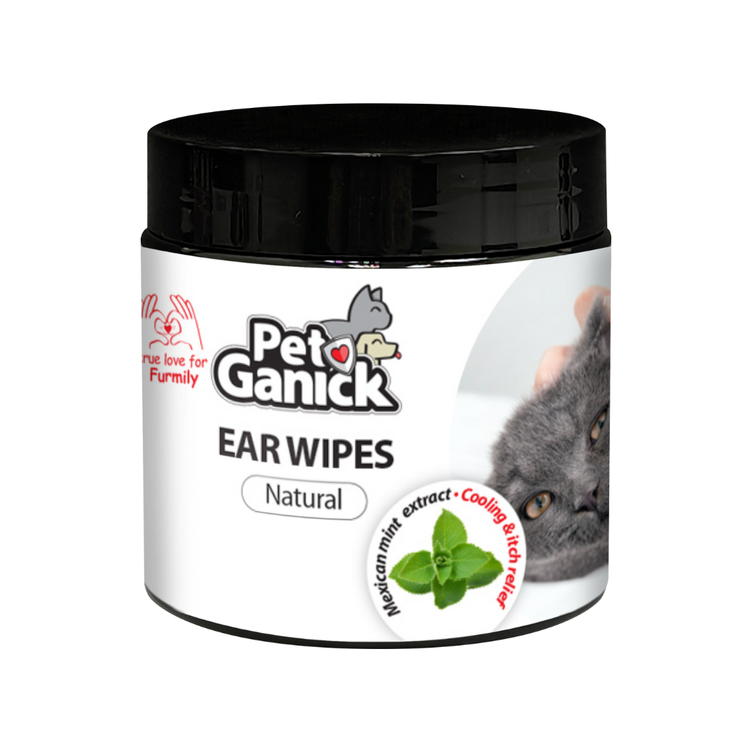 Pet Ganick Ear Wipes for Dogs & Cats – Gentle Ear Cleaning & Hygiene Care_1