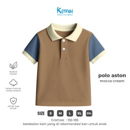 KAOS KERAH POLOS ASTON BTN-MOCCA-CREAM
