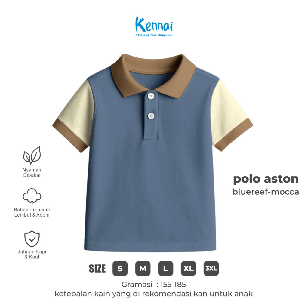 KAOS KERAH POLOS ASTON BTN-BLUE REFF-MOCCA_0